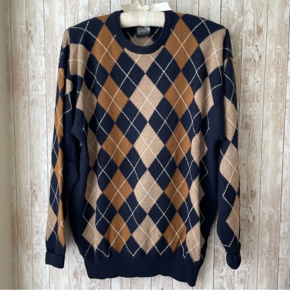 Nordstrom Other - Men’s Clan Douglas for Nordstrom 100% Cashmere Argyle Sweater Size Small